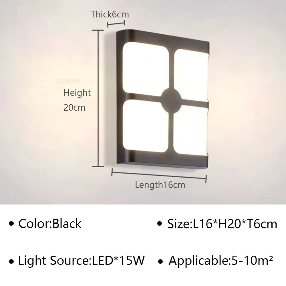 Modern LED Outdoor Wall Lamp – Waterproof Garden Sconce, Wall Light for Aisle, Balcony, and Entryway Decor | Kalsten