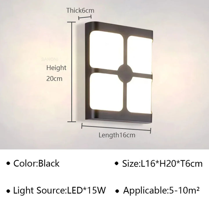 Modern LED Outdoor Wall Lamp – Waterproof Garden Sconce, Wall Light for Aisle, Balcony, and Entryway Decor | Kalsten