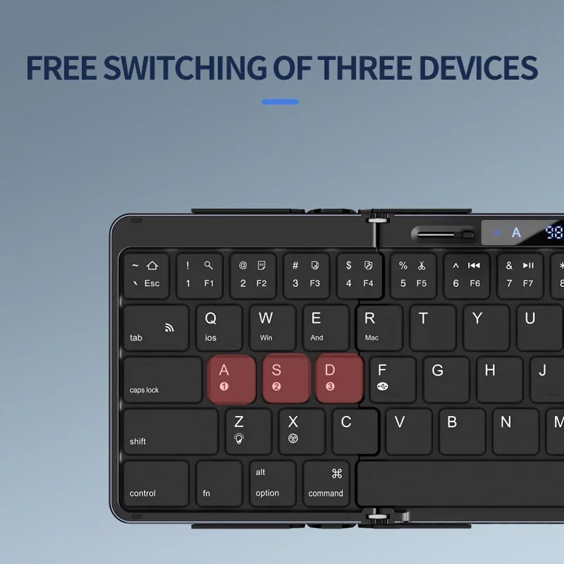 Kalsten | Foldable RGB Wireless Built-in Touchpad Backlit Travel Keyboard