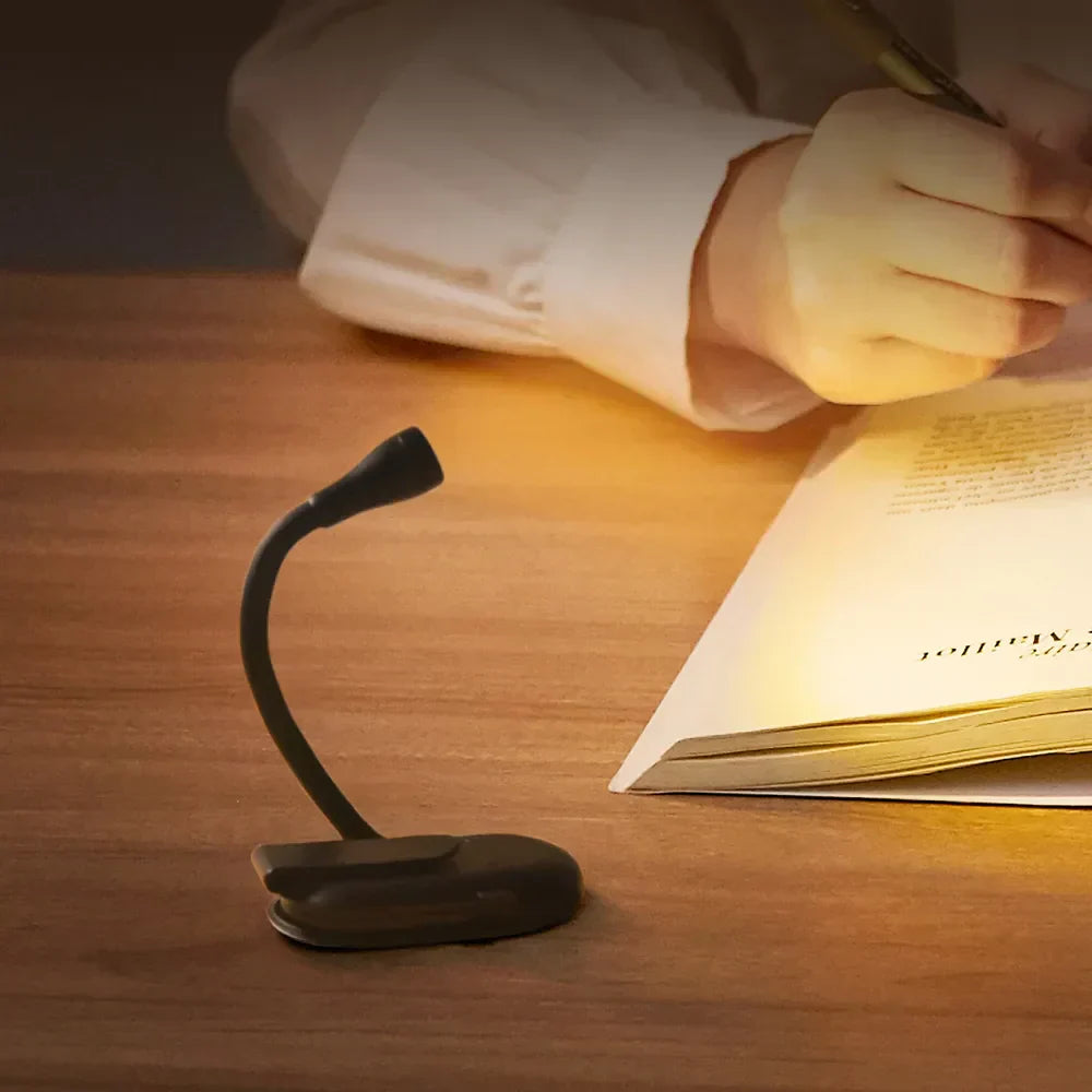 USB Rechargeable Clip Book Light – Dimmable