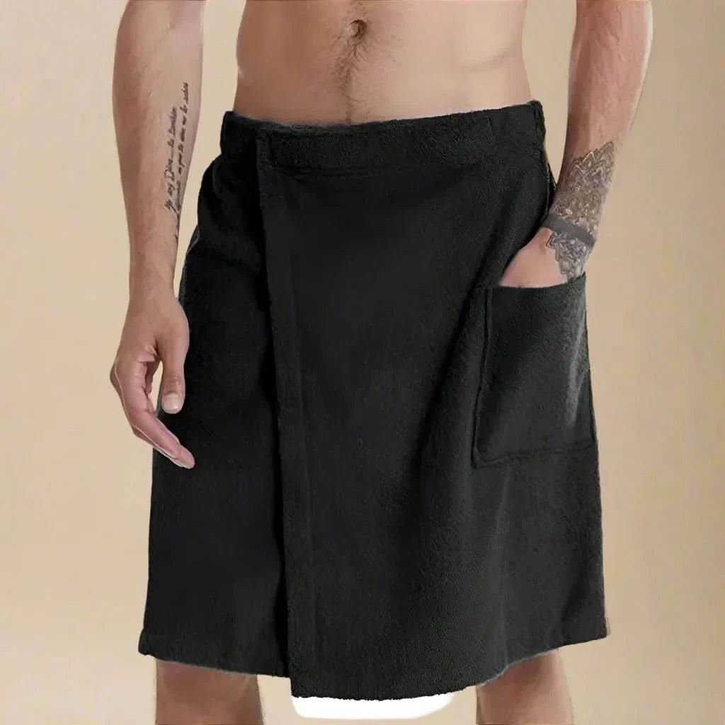 Kalsten | PORTABLE BATH TOWEL ROBE – Soft & versatile bath towel with pockets for sauna, beach & fitness