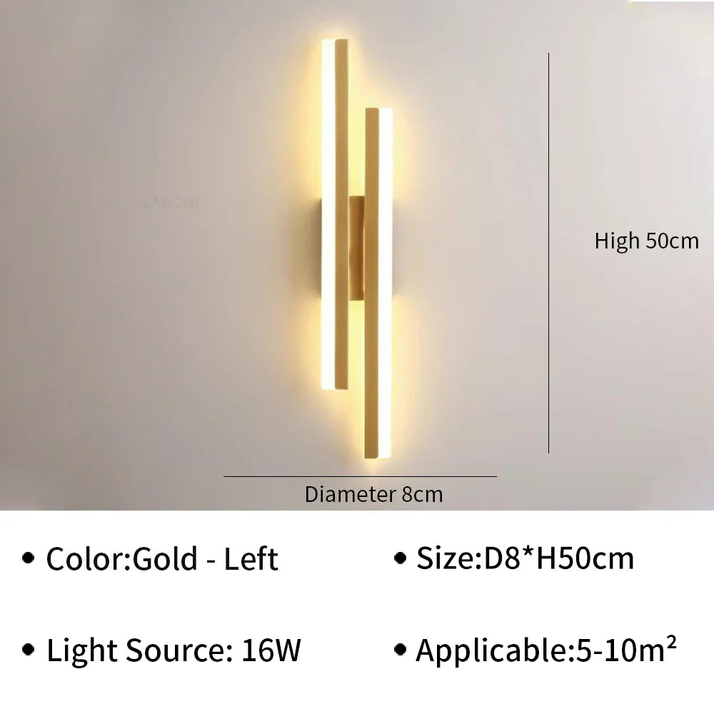 Modern LED Wall Light – Stylish Wall Sconce for Living Room, Stairs, Bedroom, and Corridor Interior Lighting | Kalsten