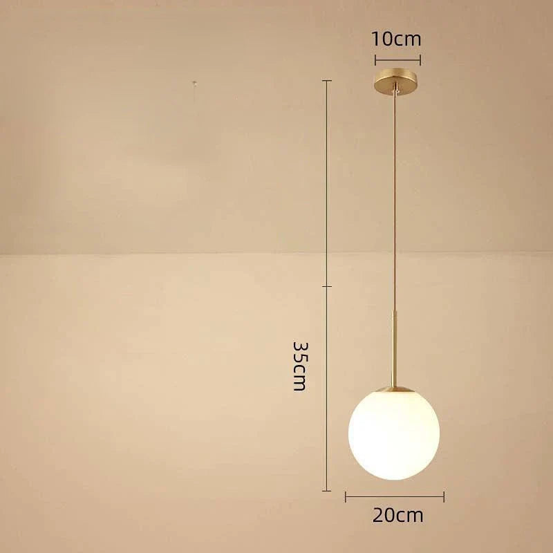 Modern Glass Ball Pendant Light – Decorative Nordic Fixture for Dining Room, Bedroom, and Bar | Kalsten