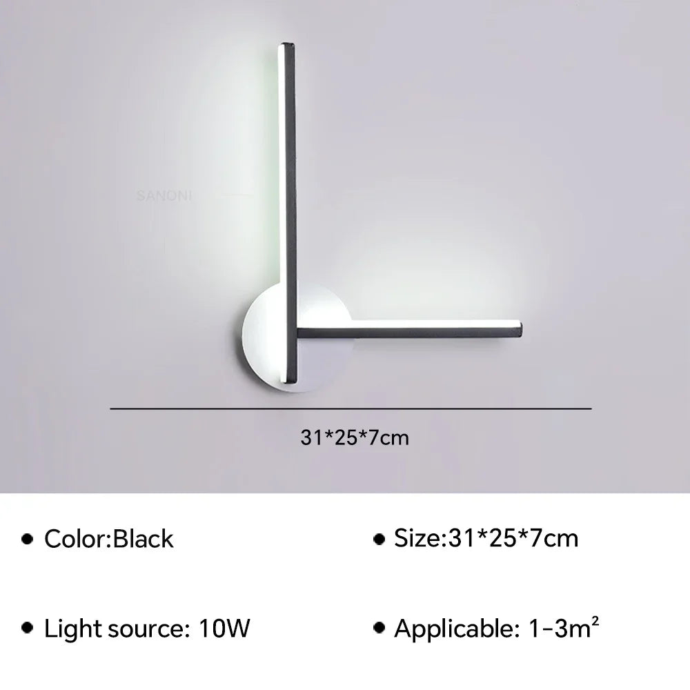 Modern LED Wall Lamp Bedside Sconce - Home Decor Lighting Fixture for Living Room, Bedroom, Hotel | Kalsten