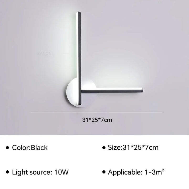 Modern LED Wall Lamp Bedside Sconce - Home Decor Lighting Fixture for Living Room, Bedroom, Hotel | Kalsten