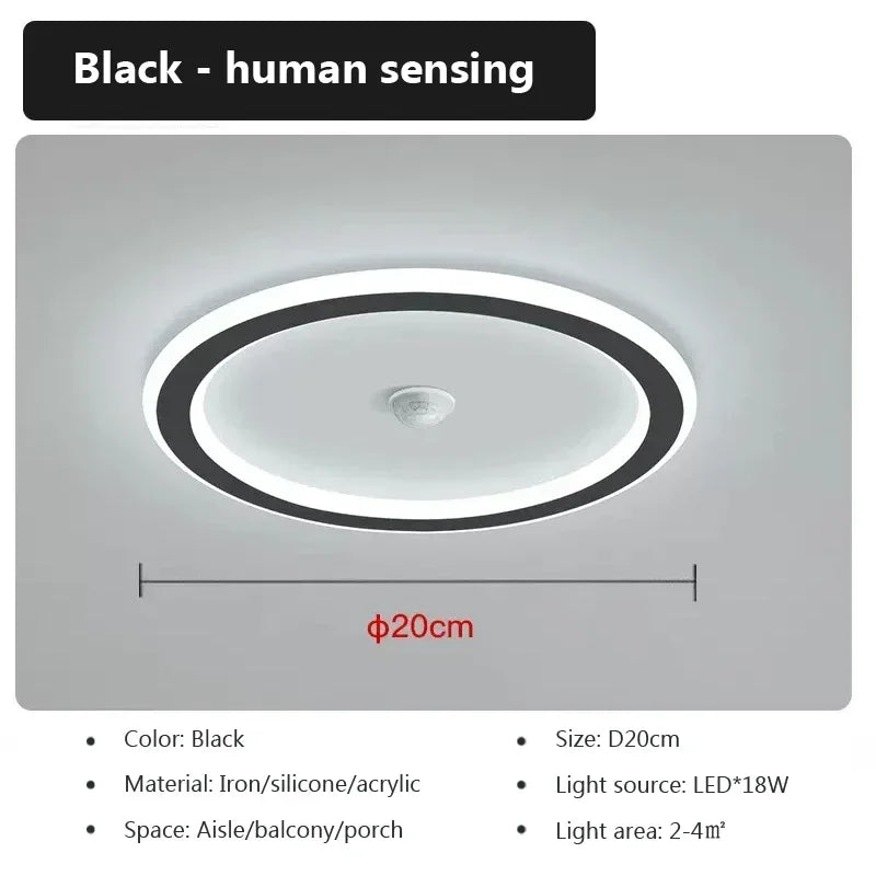 Modern LED Ceiling Lamp with Motion Sensor – Energy-Efficient Lighting for Living Room, Bedroom, Corridor, and Stairs (90-260V) | Kalsten