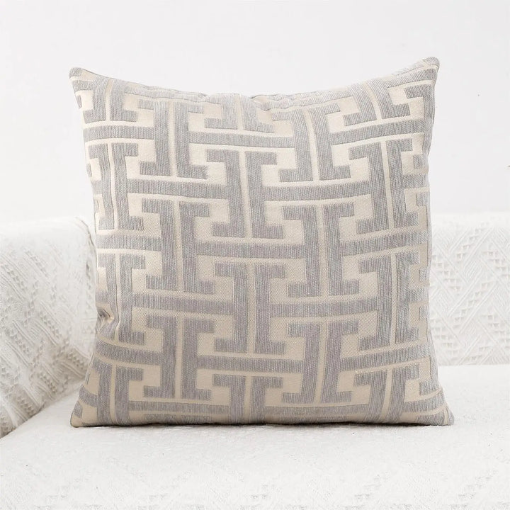 Striped cushion cover in country house style – Decorative sofa cover for living room and couch | Kalsten