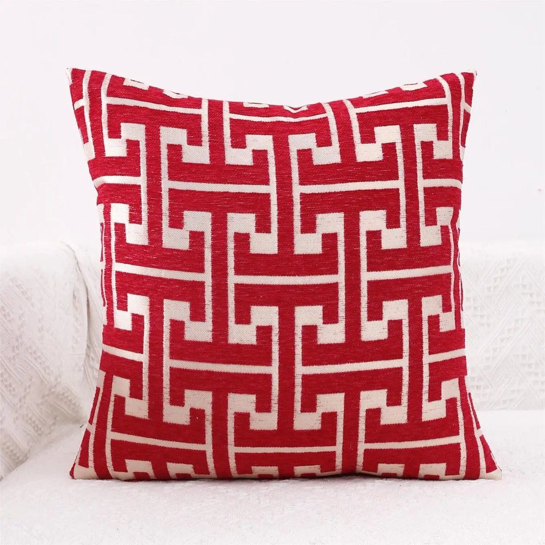 Striped cushion cover in country house style – Decorative sofa cover for living room and couch | Kalsten