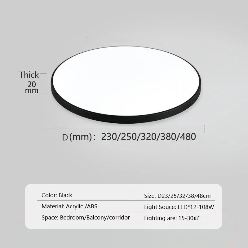 Modern LED Round Ceiling Lamps - Ceiling Light Fixtures for Living Room, Bedroom, Bathroom, Dining Room, Kitchen | Kalsten