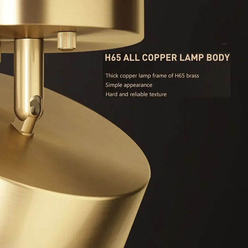 Modern LED Ceiling Light – Nordic Copper Design for Bedroom, Living Room, Dining Room, and Corridor | Kalsten