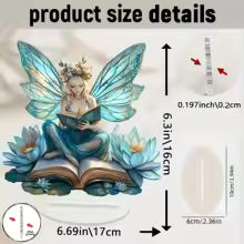 Kalsten | Celestia Acrylic Table Decoration Angel | Fairy Tale Stand | 18 cm | Gift & Photo Prop