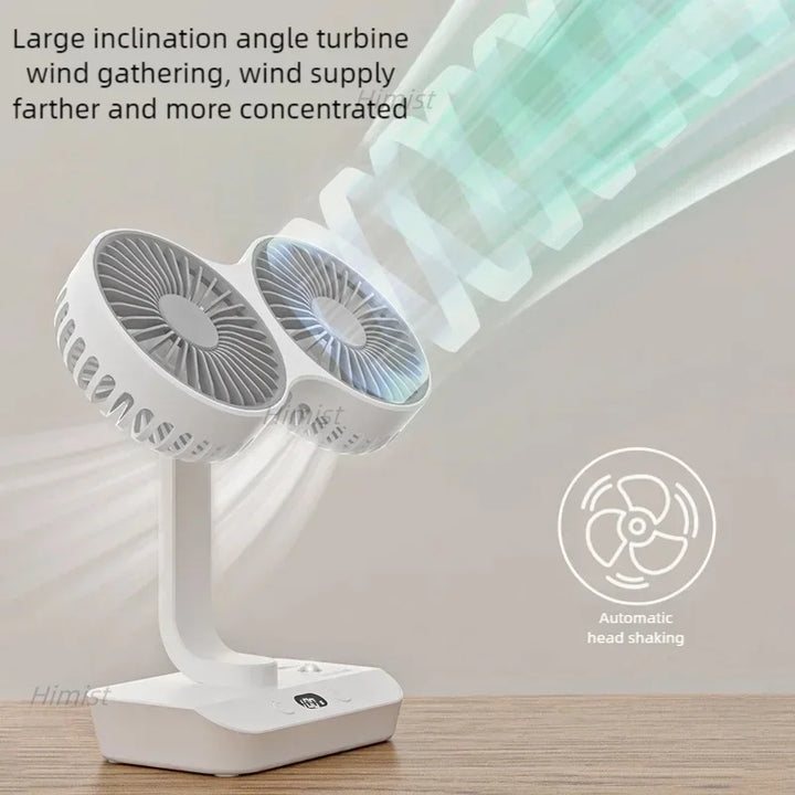 Lightweight Double Blades Rechargeable Travel Camp Cooler Fan | Kalsten