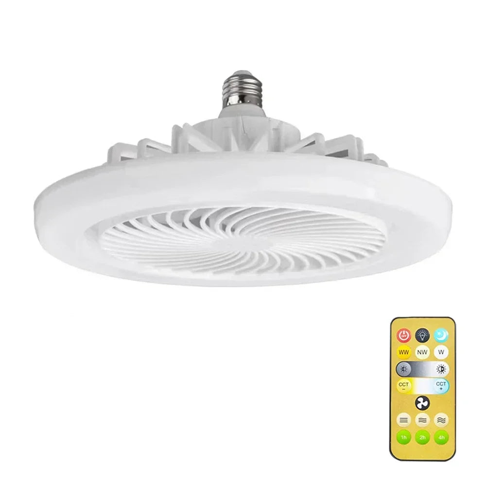 Upgrade Your Living Space with the Smart Remote Control Ceiling Fan - LED Lighting and E27 Converter Base Included for Ultimate Convenience | Kalsten