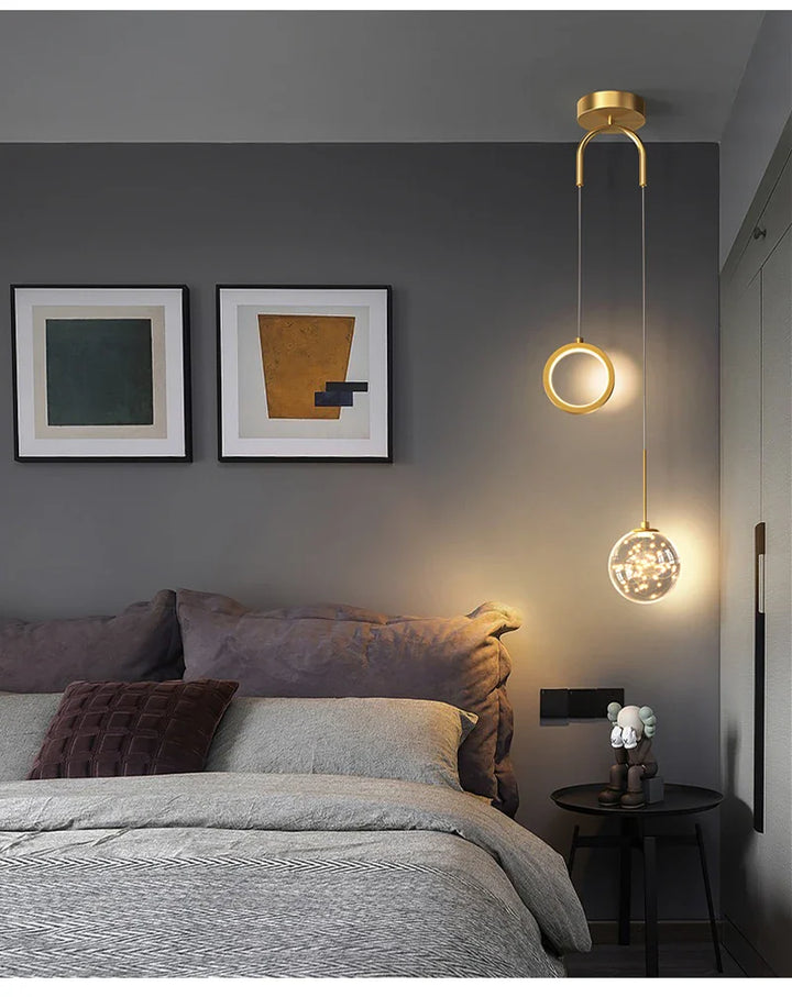 Modern LED Pendant Light – 2-Way Indoor Hanging Lamp for Living Room, Bedroom, Dining Table with Adjustable 3 Light Colors | Kalsten