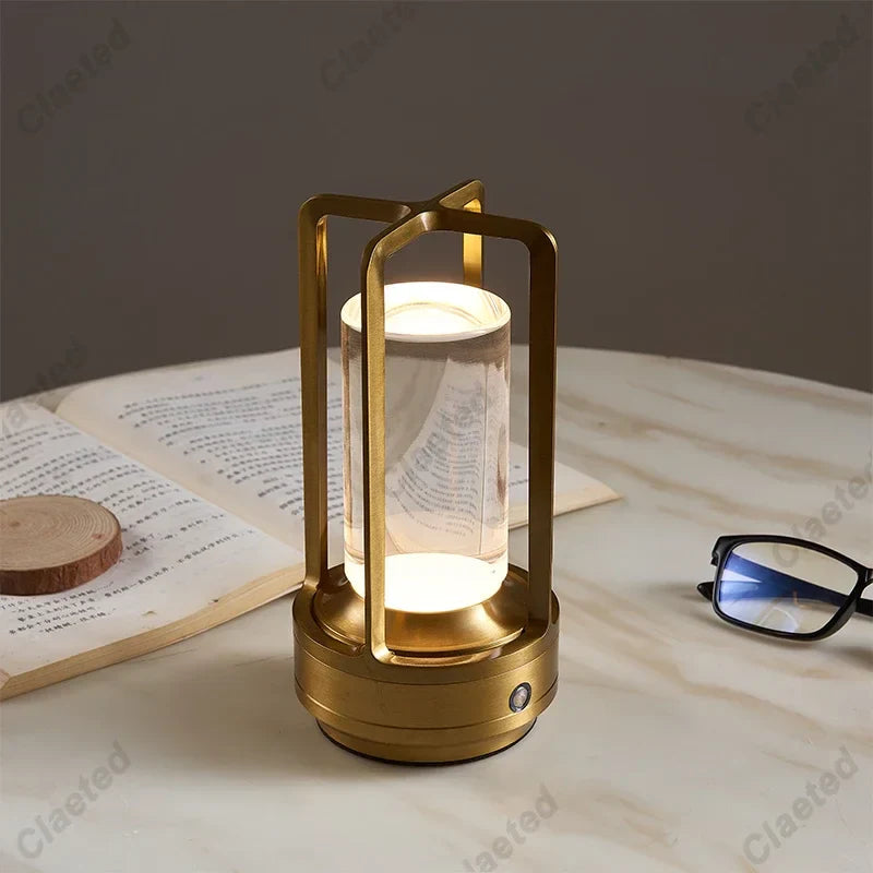 LED Cordless Table Lamp | Industrial Style, Rechargeable & Portable Lighting for Outdoor & Indoor Use | Kalsten
