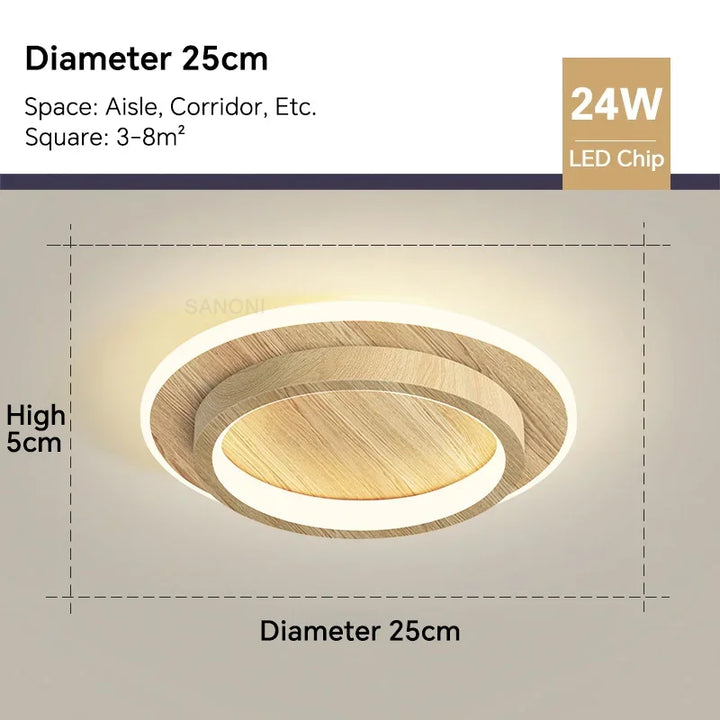 Modern LED Ceiling Lamp - Square Ceiling Light Fixture for Living Room, Stair, Aisle, and More | Kalsten