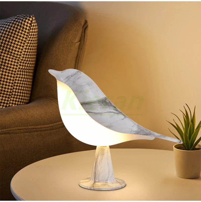 Modern LED Bird Desk Lamp – Touch Control, 6-10W LED Light for Bedroom, Study, and Living Room – Stylish Magpie Design for Home Decor | Kalsten