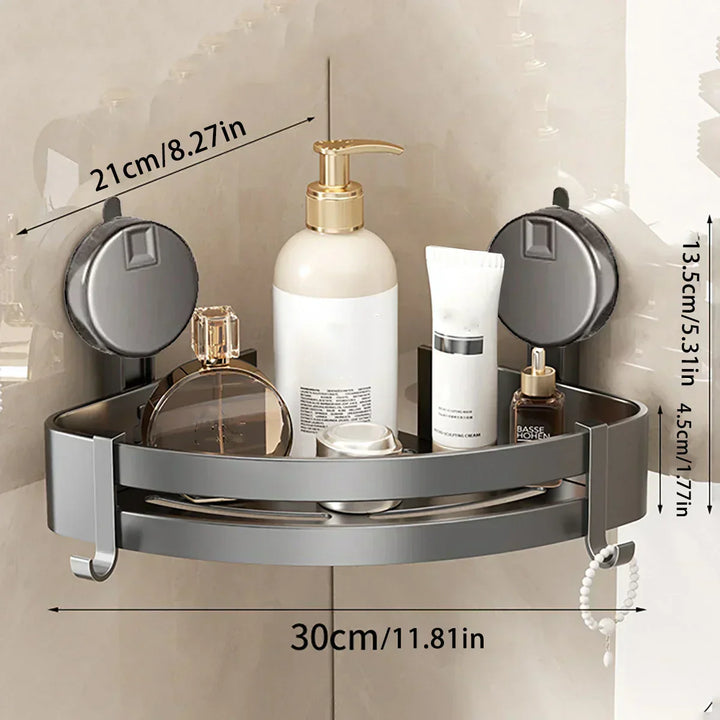 Hoekora Bathroom Organizer with Suction Cups Without Drilling | Kalsten