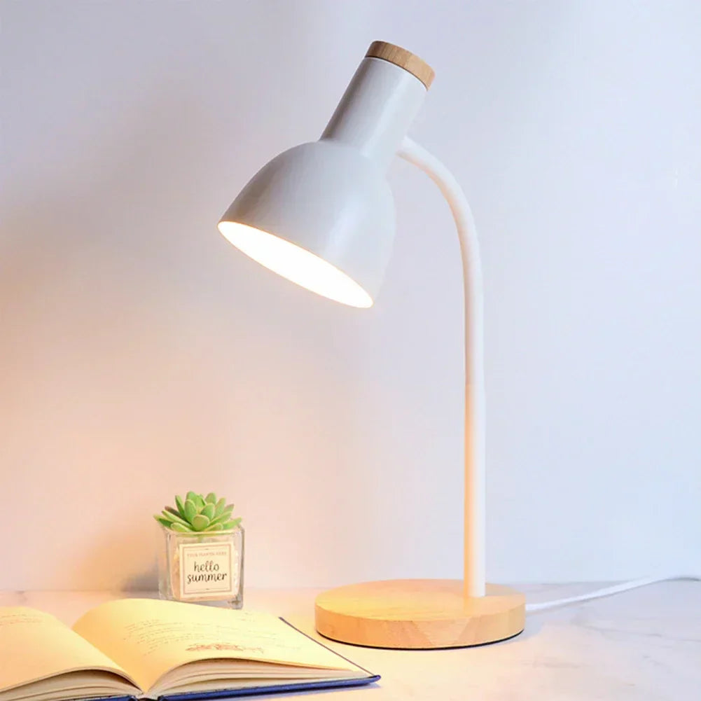 Autumn and Winter Lighting | Nordic Creative Wood Art Iron LED Desk Lamp - Moxie | Kalsten