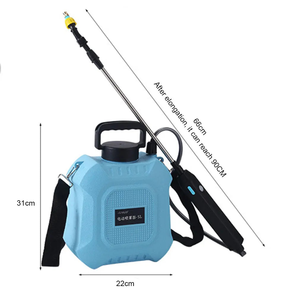Kalsten | SPRAYMATE Pro Battery Pressure Sprayer | 5 L Shoulder Spray Bottle | USB Charging & Adjustable Nozzle | For Garden, Cleaning & Weed Control