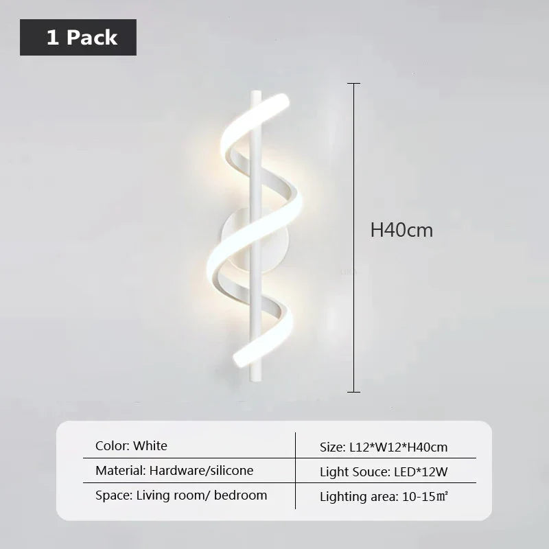 Contemporary LED Wall Lamp - Sleek Nordic Design for Bedroom, Living Room, and More | Kalsten
