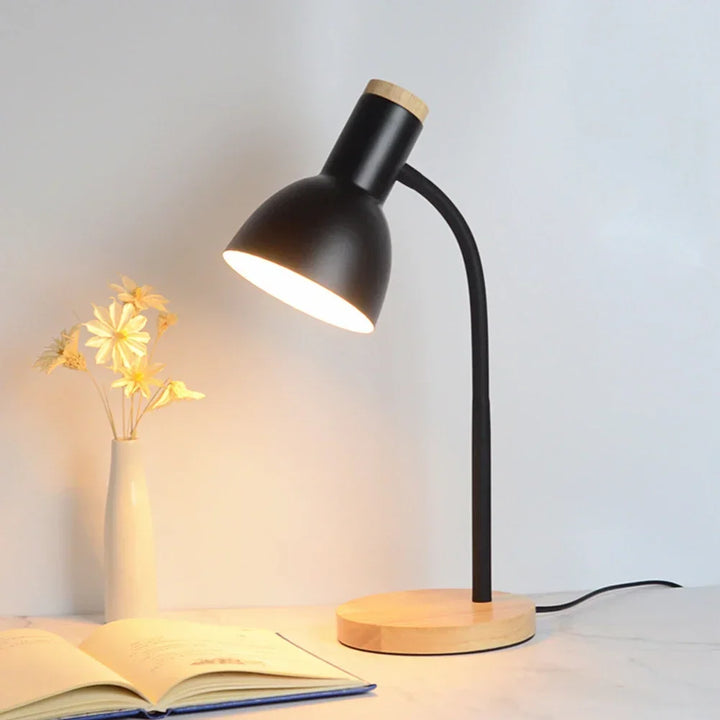 Autumn and Winter Lighting | Nordic Creative Wood Art Iron LED Desk Lamp - Moxie | Kalsten