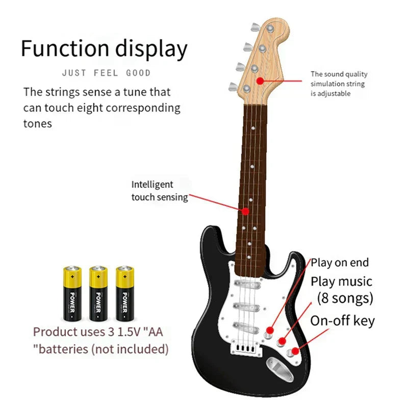Kalsten | 4-String E-Guitar Toy for Children - Portable Musical Instrument, Perfect Gift for Young Musicians