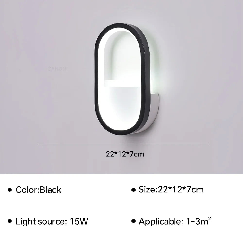 Modern LED Wall Lamp Bedside Sconce - Home Decor Lighting Fixture for Living Room, Bedroom, Hotel | Kalsten