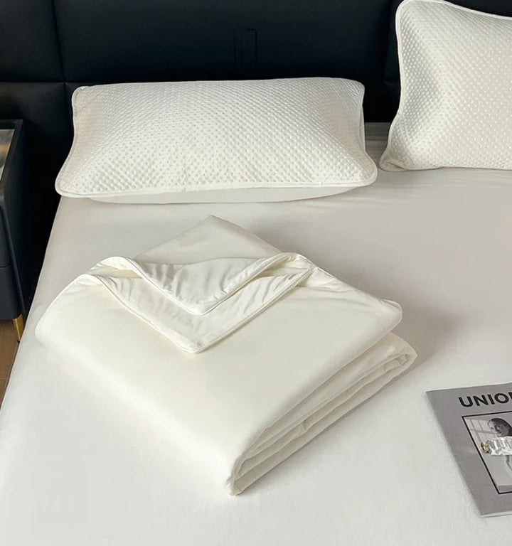 Air Condition Summer Comforter — Pure Color Ice Silk Cooling Blanket, Lightweight & Smooth Twin/King Size Quilt | Kalsten