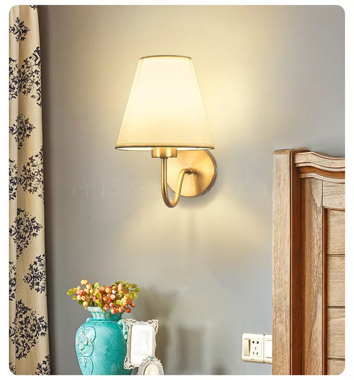 Fabric Wall Lamp – Rustic American Style