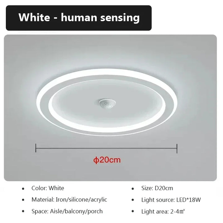 Modern LED Ceiling Lamp with Motion Sensor – Energy-Efficient Lighting for Living Room, Bedroom, Corridor, and Stairs (90-260V) | Kalsten