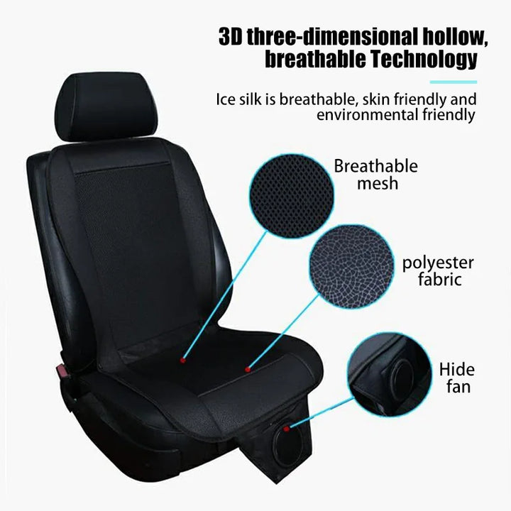 DC 12V 3D Car Seat Cooling Cushion | 8-Fan Ventilated Summer Air Seat for Fast Cooling | Kalsten