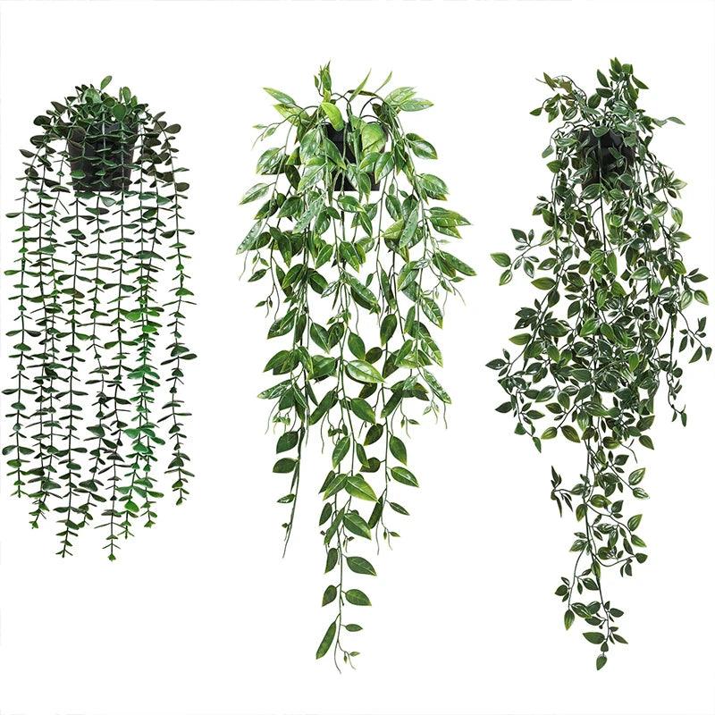 Kalsten | VerduraLine Artificial Plant Hanging | Evergreen & Maintenance-Free | 90 cm Decoration | Fresh Natural Design