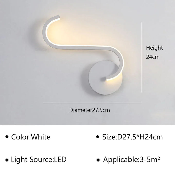 Modern LED Wall Lamp Bedside Sconce - Home Decor Lighting Fixture for Living Room, Bedroom, Hotel | Kalsten