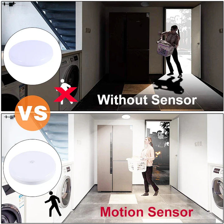 LED PIR Motion Sensor Ceiling Lamp - Modern Light Fixtures for Bedroom, Living Room, Stairs Lighting | Kalsten