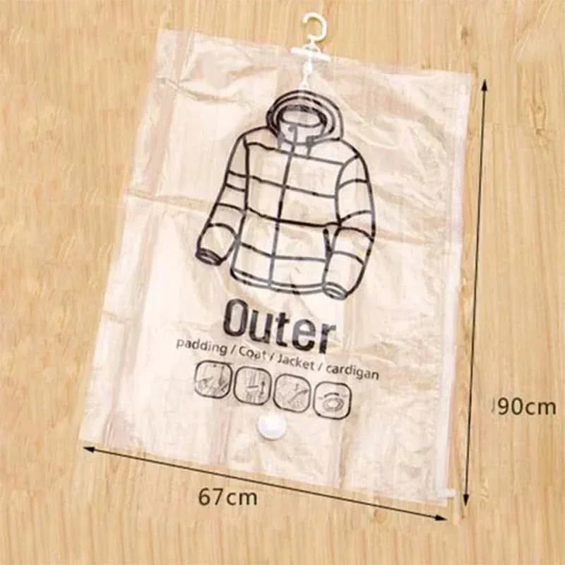 KALSTEN | VACUUM STORAGE BAGS – Hanging Vacuum Storage Bags for Clothes – Space Saving & Dustproof (Set of 3)