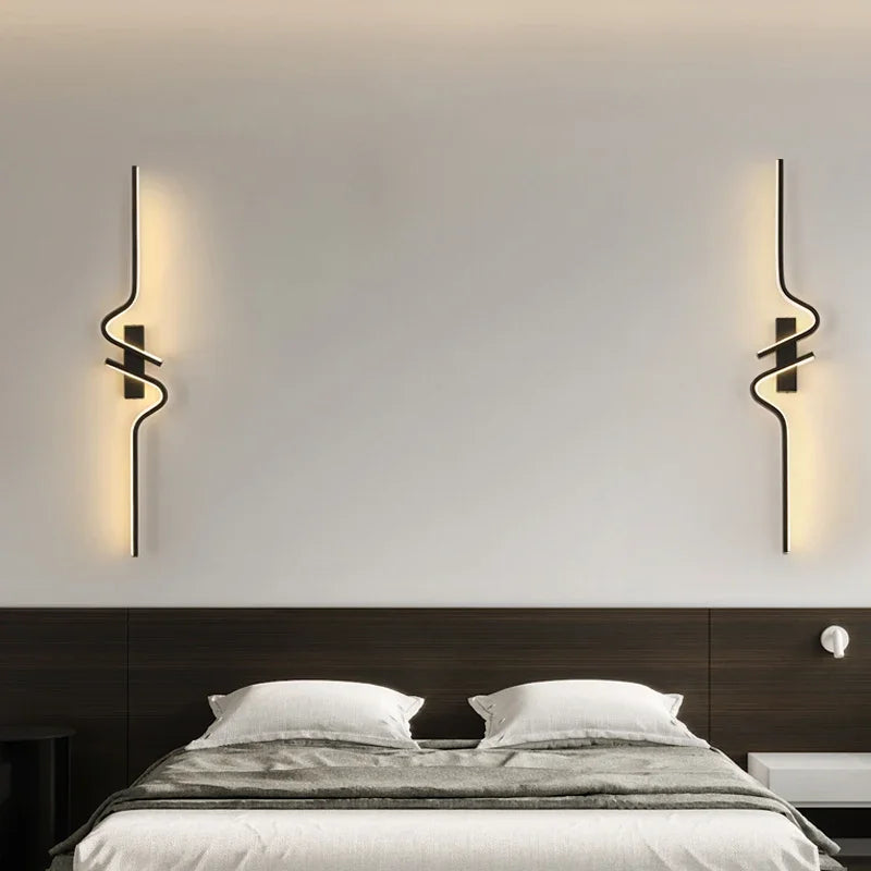 Modern Minimalist Strip Led Wall Light Bedroom Lights For Bedside Wall Sconce Led Light Living Room TV Sofa Background Wall Lamp | Kalsten