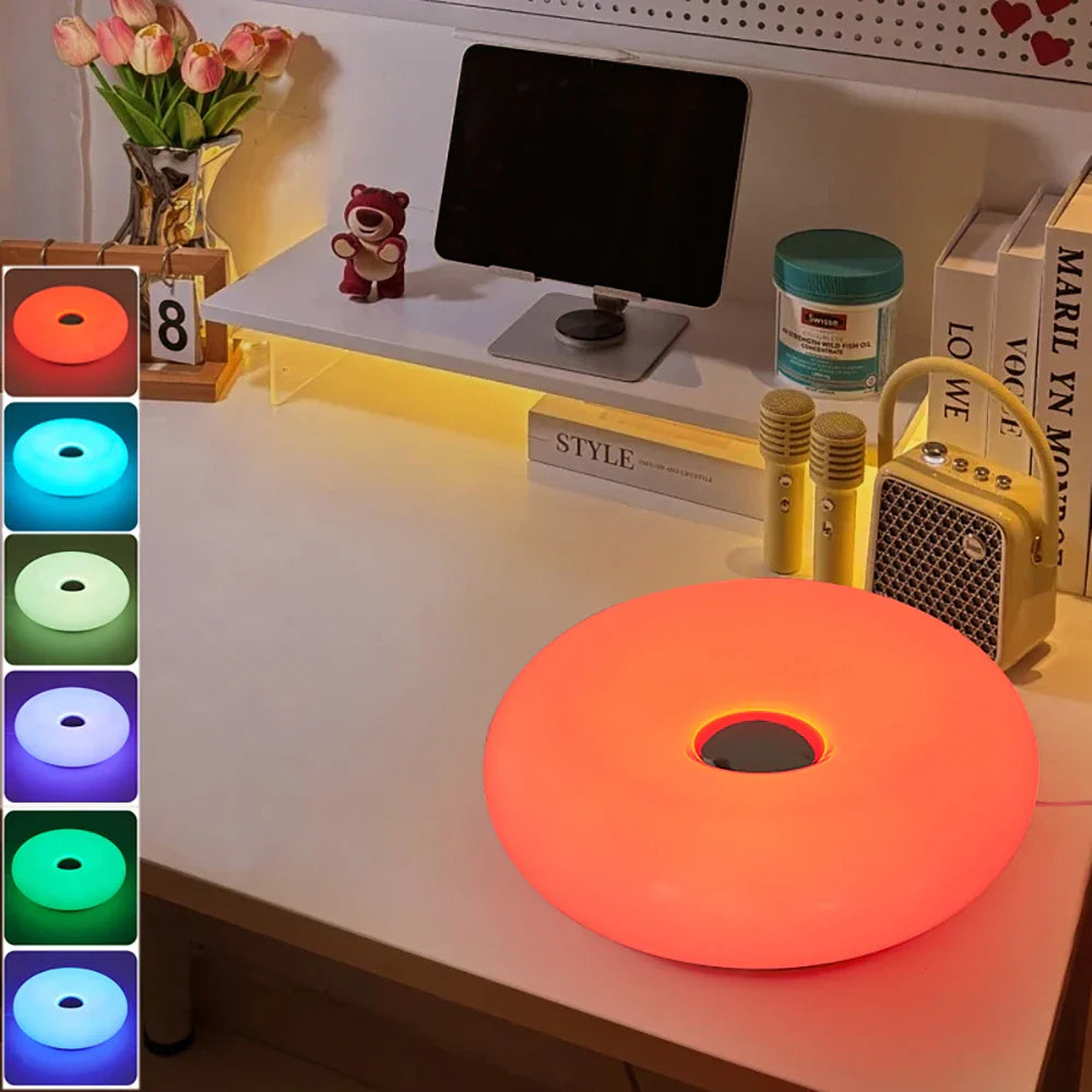 Table lamp Luminoro Bauhaus | USB & Touch | RGB 16 colors with remote control | Ambient light for living & bedroom | Kalsten