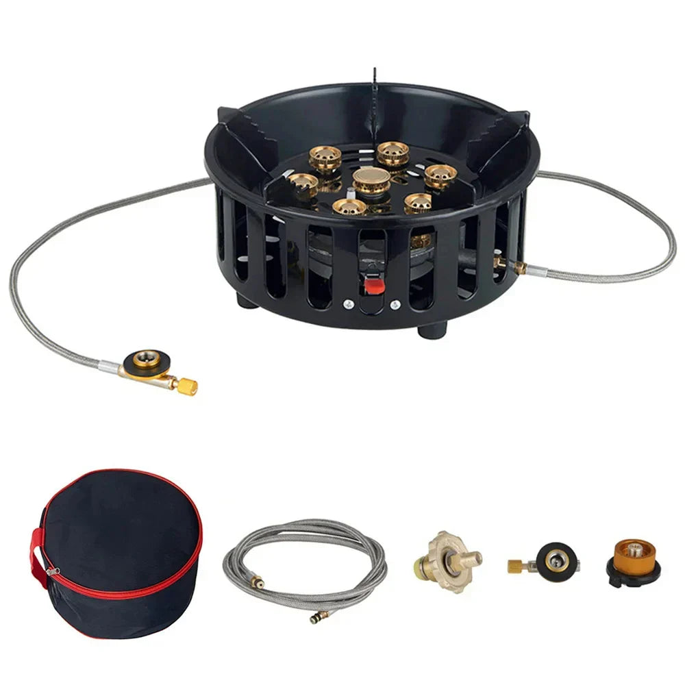 7-Core Portable Camping Gas Stove with Electronic Ignition – Kael