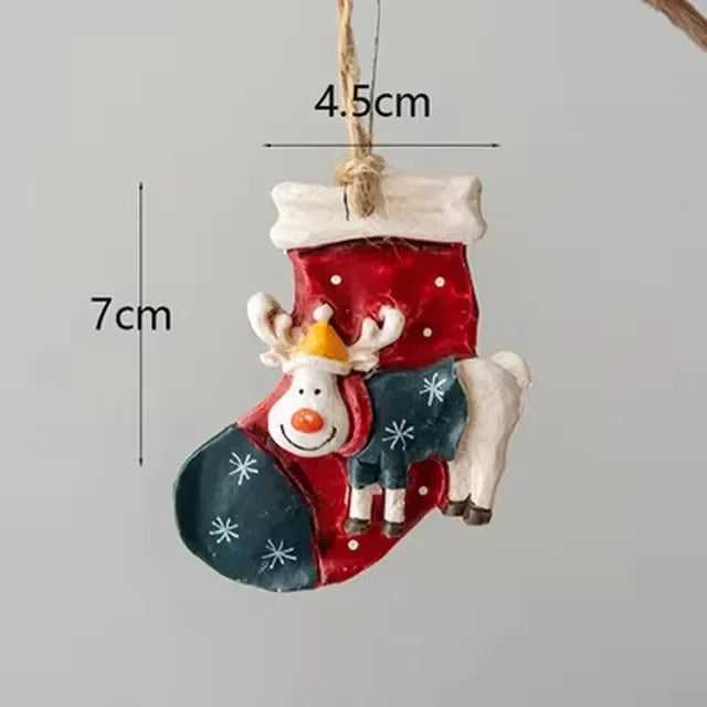Classic Christmas decoration – Hanging Christmas stockings with moose design | Kalsten