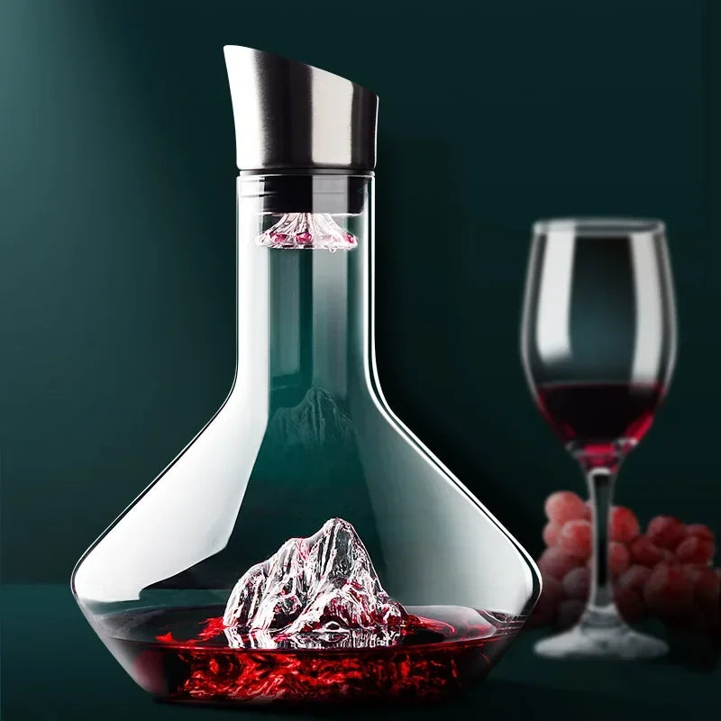 Kalsten | 1500ml Iceberg Decanter Creative lead-free crystal material luxury high-quality home red wine wine distributor decanter wine jug