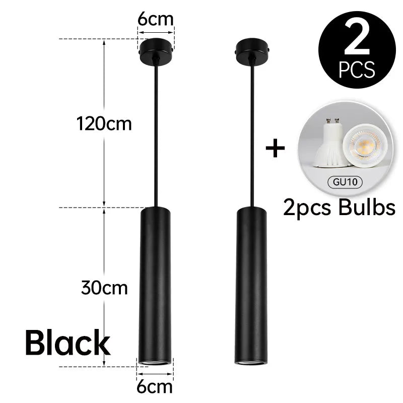 Modern LED Pendant Light – Sleek Cylinder Hanging Lamp for Kitchen, Living Room, and Bedroom Decor | Kalsten