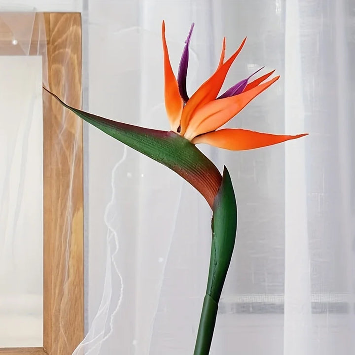 Kalsten | Floriva 3 Piece Set Artificial Strelitzias | Bird of Paradise Flowers | 24.5 cm Long Stems | Decoration for Home, Office & Events