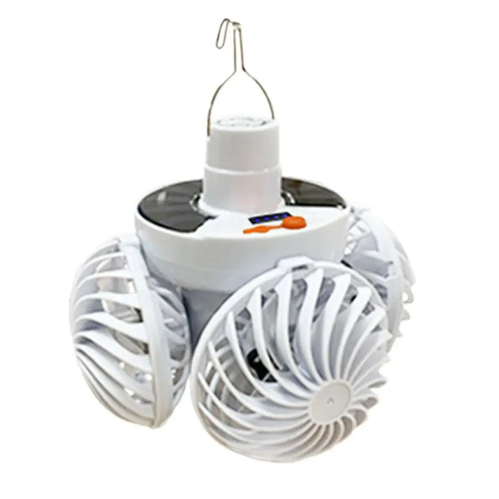 Kalsten | Ventolux Solar Camping Lamp with Fan | Foldable & Portable | 3 Wind Levels & LED Lighting | For Tent, Terrace & Outdoor