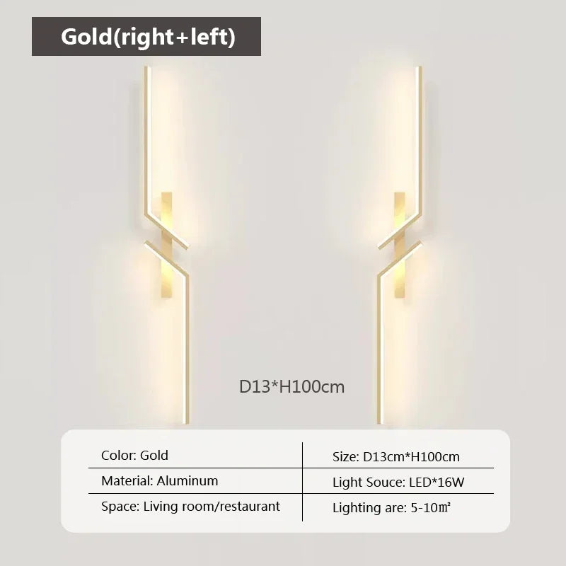 Modern LED Wall Lamp – Minimalist Design, Up & Down Lighting for Bedroom, Living Room, TV Sofa, and Lobby – Dimmable Wall-Mounted Light | Kalsten