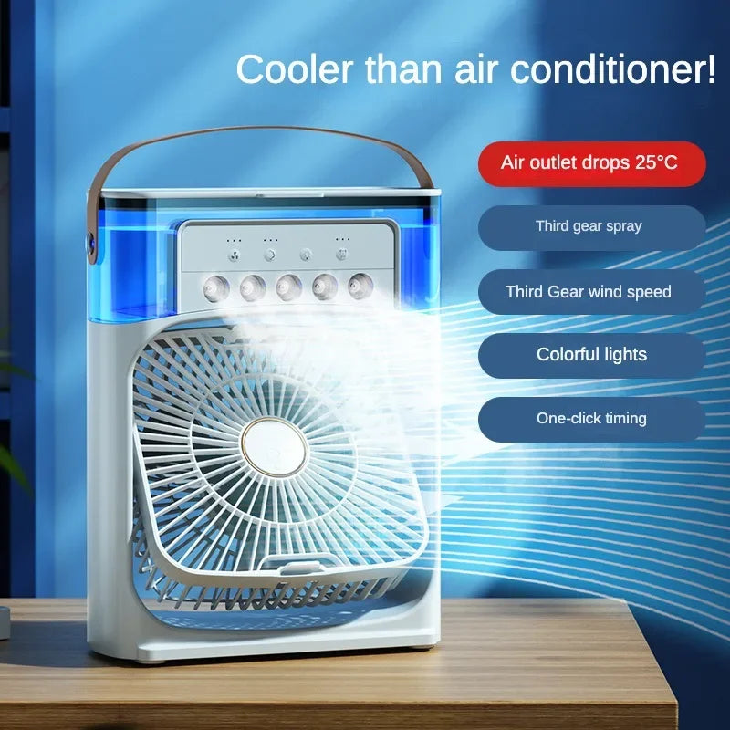 Portable Air Conditioner & Humidifier: Hydrocooling Small Air Cooler with 3-Speed Fan Adjustment - Ideal for Office and Household Use | Kalsten