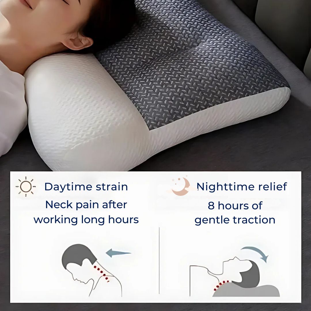 SleepAlign Orthopedic Neck Pillow For Sleeping | Cervical Spine Support - Pain Relief - Reduced Snoring - For All Sleep Positions Kalsten