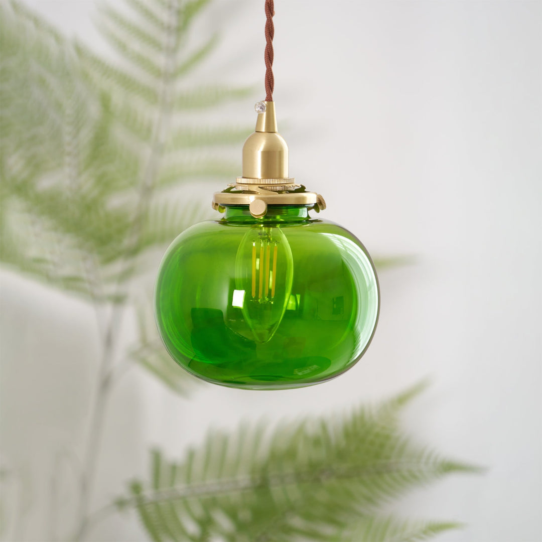 Pendant Light Glass 5.1 in Adjustable Living Room Bedroom Bathroom Hanging Ceiling Lamp Retro Style | Kalsten