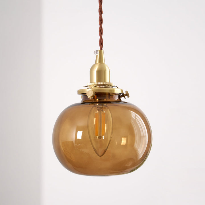 Pendant Light Glass 5.1 in Adjustable Living Room Bedroom Bathroom Hanging Ceiling Lamp Retro Style | Kalsten