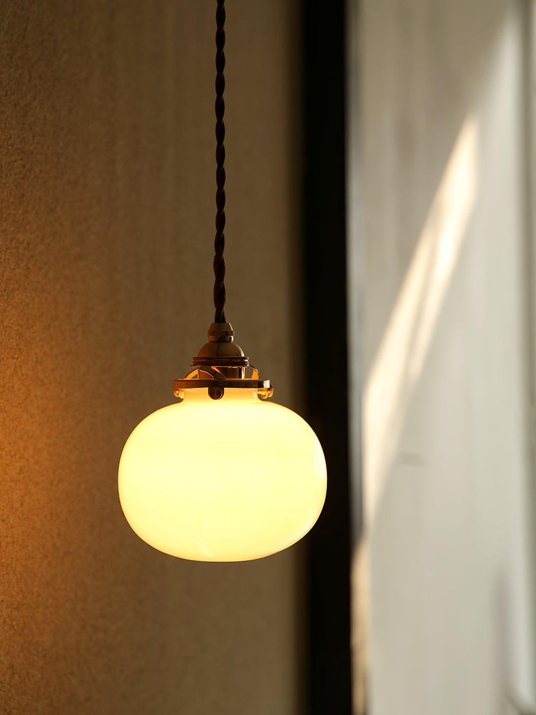 Pendant Light Glass 5.1 in Adjustable Living Room Bedroom Bathroom Hanging Ceiling Lamp Retro Style | Kalsten
